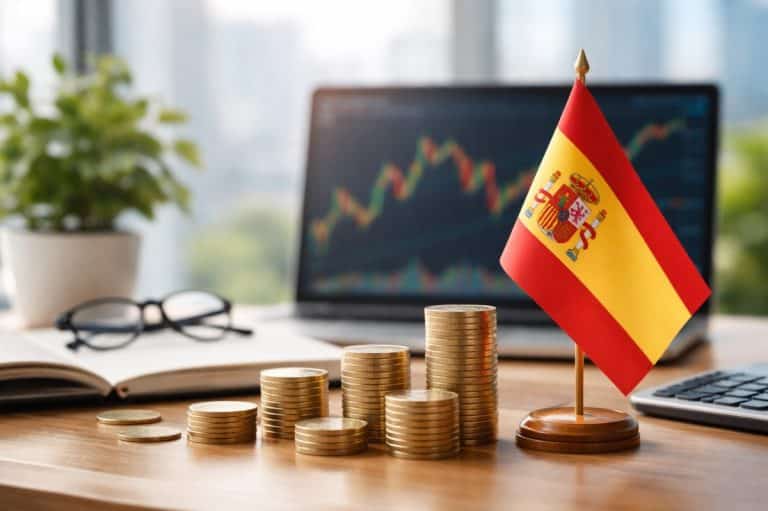 La imagen complementa este enfoque mostrando una escena realista y minimalista vinculada al ámbito de las finanzas.